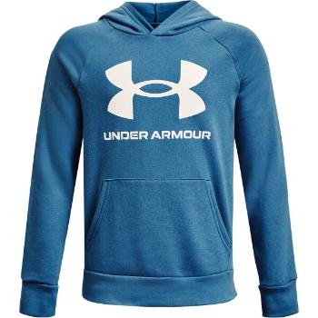 Under Armour RIVAL FLEECE HOODIE Chlapecká mikina, modrá, velikost S