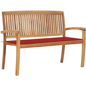 SHUMEE Stohovatelná lavice s poduškou 128,5 cm teak 3063285 (3063285)