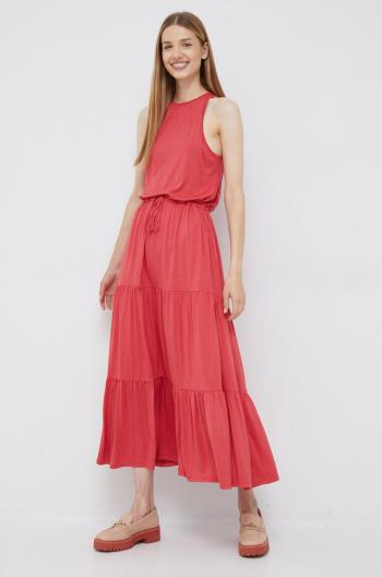 Šaty Polo Ralph Lauren růžová barva, maxi