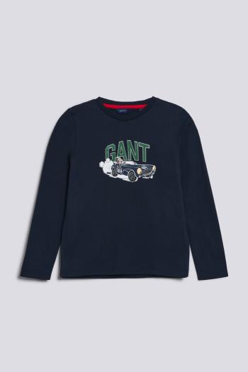 TRIČKO GANT D2. DRIVING DOG LS T-SHIRT modrá 98/104