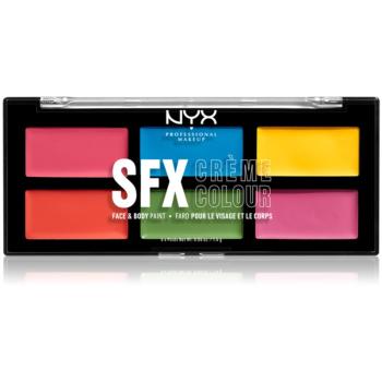 NYX Professional Makeup SFX Creme Colour™ paletka na tělo a obličej odstín Brights 6 x 1.4 g