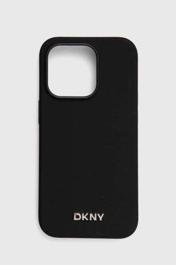 Obal na telefon Dkny iPhone 14 Pro 6.1" černá barva, DKHMP14LSMCHLK