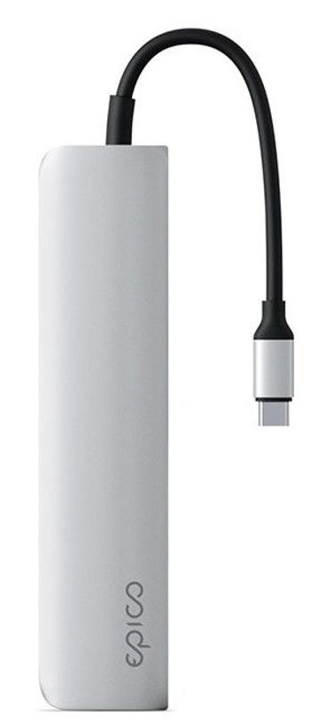 EPICO 6v1 hliníkový hub 8K s USB-C konektorem 9915112100067 - stříbrný