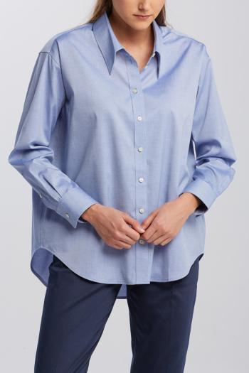 KOŠILE GANT D2. OVERSIZED COLLAR RELAXED SHIRT modrá 36