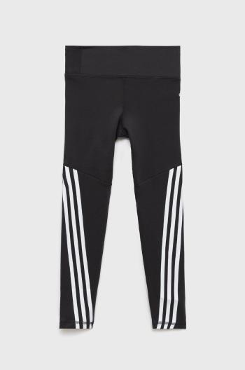 Dětské legíny adidas Performance HA3905 černá barva, s potiskem