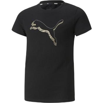 Puma ALPHA TEE G Dívčí triko, černá, velikost 152