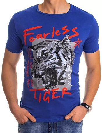 Modré pánské tričko tiger vel. 2XL