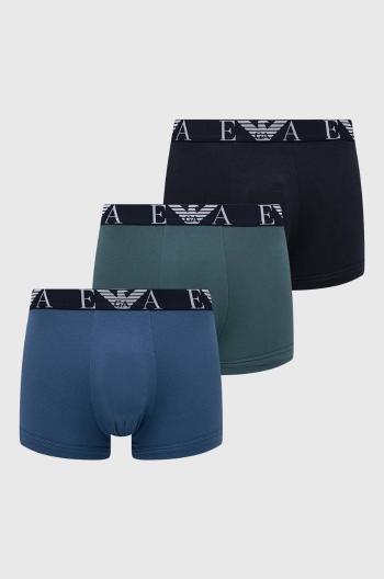 Boxerky Emporio Armani Underwear 3-pack pánské, tmavomodrá barva
