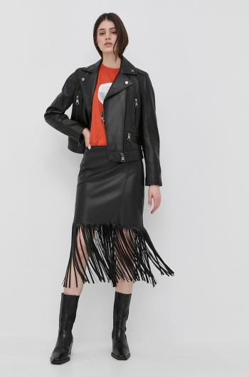 Sukně Karl Lagerfeld černá barva, mini, jednoduchý