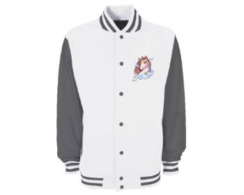 Retro sportovní bunda Baseball unisex Pohádkový jednorožec