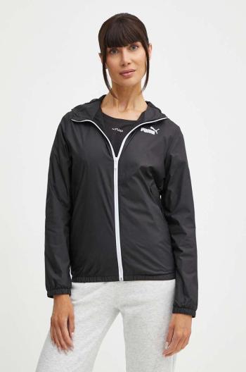 Větrovka Puma Essentials Solid černá barva, přechodná, 847494