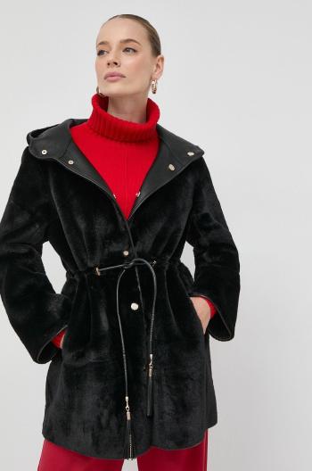 Kabát Luisa Spagnoli dámský, černá barva, přechodný