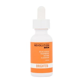 Revolution Skincare Brighten Kojic Acid & Raspberry Ketone Glucoside Serum 30 ml pleťové sérum pro ženy na pigmentové skvrny; na rozjasnění pleti