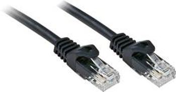 Síťový kabel RJ45 LINDY 48191, CAT 6, U/UTP, 0.50 m, černá