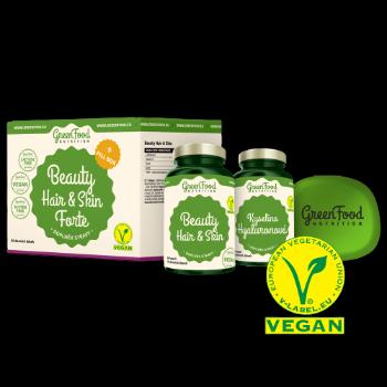 GreenFood Nutrition Beauty Hair & Skin Forte + Pillbox 2 ks
