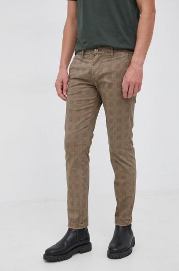 Kalhoty Guess pánské, průhledná barva, přiléhavé