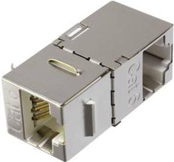 RJ45 síťový adaptér Renkforce RF-4554648 CAT 6, [1x RJ45 zásuvka - 1x RJ45 zásuvka], kov