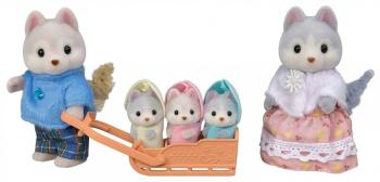 Sylvanian Families Rodina Husky s trojčaty