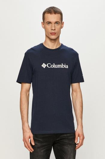 Tričko Columbia tmavomodrá barva, s potiskem