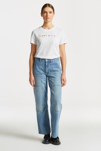 DŽÍNY GANT WIDE LEG CARGO JEANS modrá 29