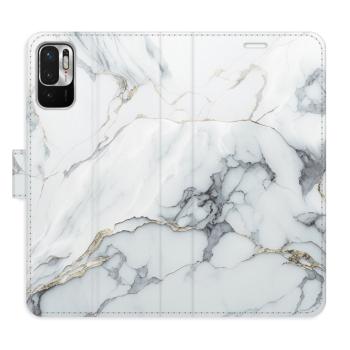 Flipové pouzdro iSaprio - SilverMarble 15 - Xiaomi Redmi Note 10 5G