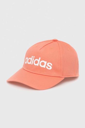 Bavlněná baseballová čepice adidas Performance oranžová barva, s potiskem
