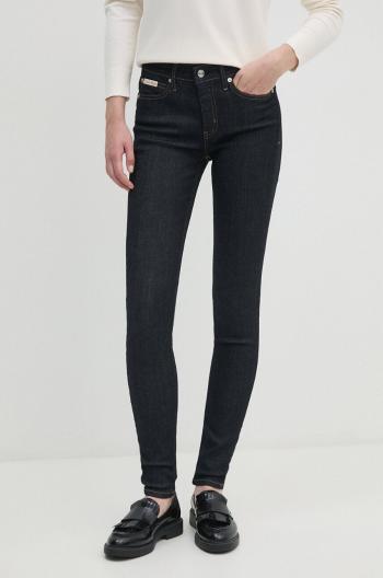 Džíny Calvin Klein Jeans dámské, tmavomodrá barva, J20J224018