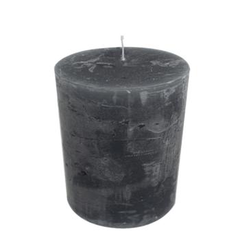 Tmavě šedá nevonná svíčka XL válec - Ø 10*15cm BRKDG1015