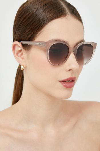 Sluneční brýle Tommy Hilfiger dámské, béžová barva