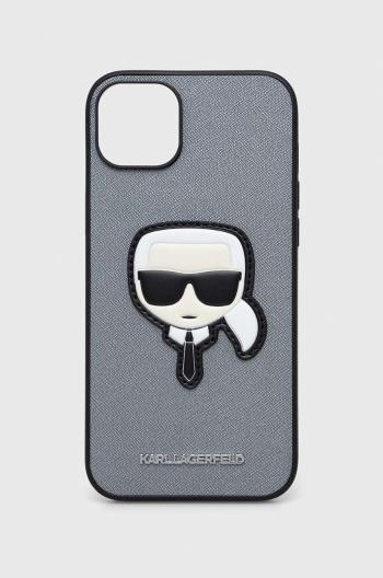 Obal na telefon Karl Lagerfeld iPhone 14 Plus 6,7" stříbrná barva