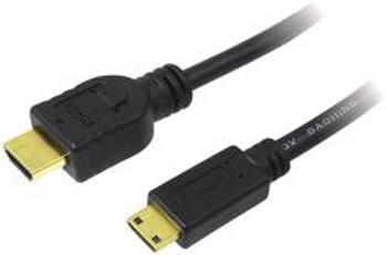 HDMI kabel, zástrčka/zástrčka mini C, černý 1,5 m