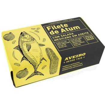 Tuňákové filety v olivovém oleji s mexickým salátem 25 x 120 g mexický salát - Aveiro