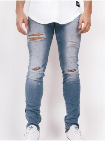 Světle modré pánské slim fit džíny Blue Slim June Sixth Jeans