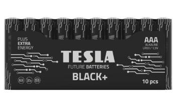 TESLA BLACK+ alkalická baterie AAA (LR03, mikrotužková, fólie) 10 ks