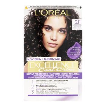 L'Oréal Paris Excellence Cool Creme 48 ml barva na vlasy pro ženy 3,11 Ultra Ash Dark Brown na barvené vlasy; na všechny typy vlasů