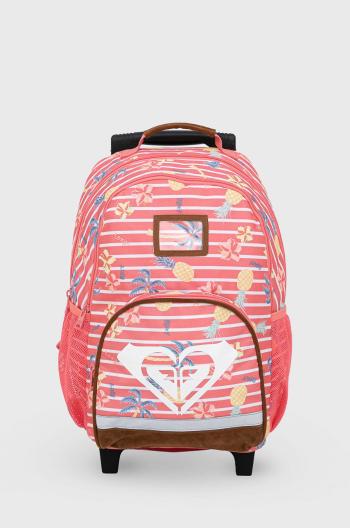 Dětský batoh Roxy růžová barva, velký, vzorovaný