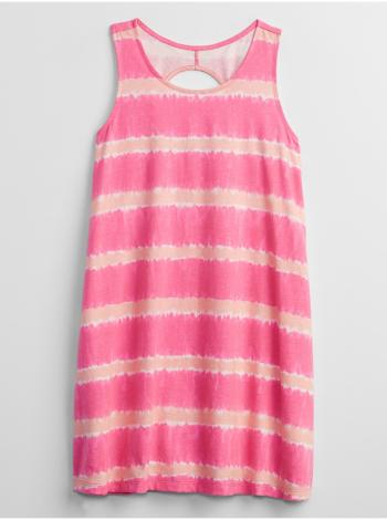 Růžové holčičí dětské šaty print swing dress GAP