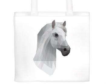 Plátěná nákupní taška Kůň z polygonů
