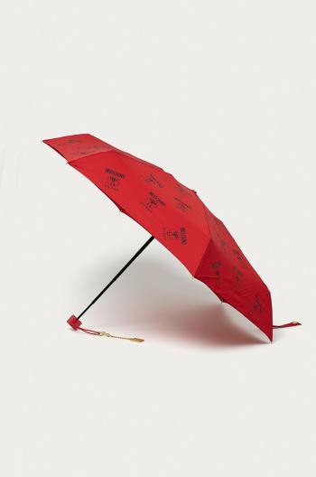 Deštník Moschino červená barva