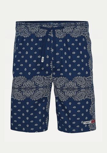 Tommy Hilfiger Tommy Jeans pánské tmavě modré kraťasy s ornamenty TJM BANDANA PRINT SHORT