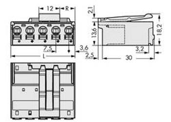 Konektor do DPS WAGO 2092-3523/002-000, 32.60 mm, pólů 3, rozteč 7.50 mm, 100 ks