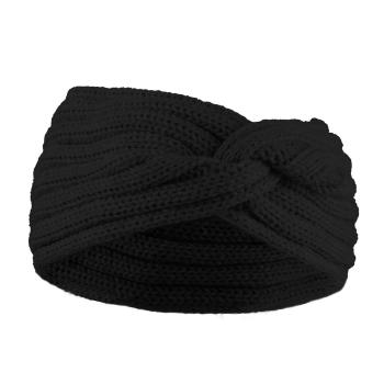Bontis Překřížená dámská pletená čelenka - Černá | uni