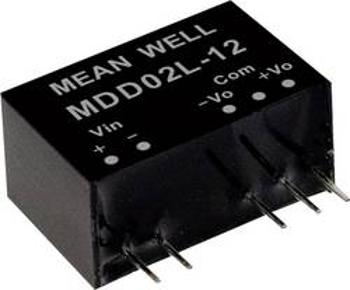 DC/DC měnič napětí, modul Mean Well MDD02M-12, 83 mA, 2 W, Počet výstupů 2 x