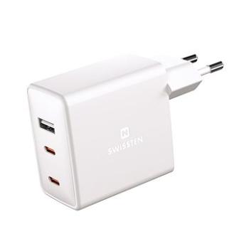 Swissten síťový adaptér GaN 2x USB-C + 1x USB 70W (22054100)