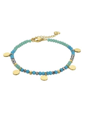 Marc Malone Korálkový náramek Gianna Blue Bracelet MCB23006G