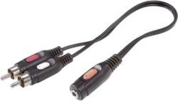 Cinch / jack audio kabel SpeaKa Professional SP-7870256, 1.50 m, černá