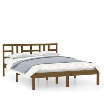 Rám postele medově hnědý masivní dřevo 200 × 200 cm, 3105428 (3105428)