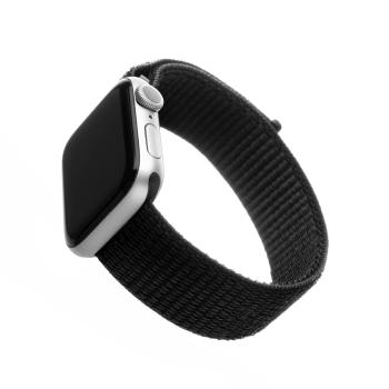 Fixed Nylonový řemínek Nylon Strap pro Apple Watch 44mm/ Watch 42 mm černý