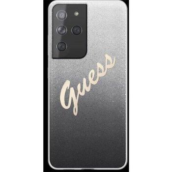 Guess PC/TPU Vintage kryt Samsung Galaxy S21+ Gradient černý