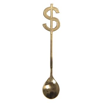 Zlatá lžička Dolar - 3*15 cm 64455GO